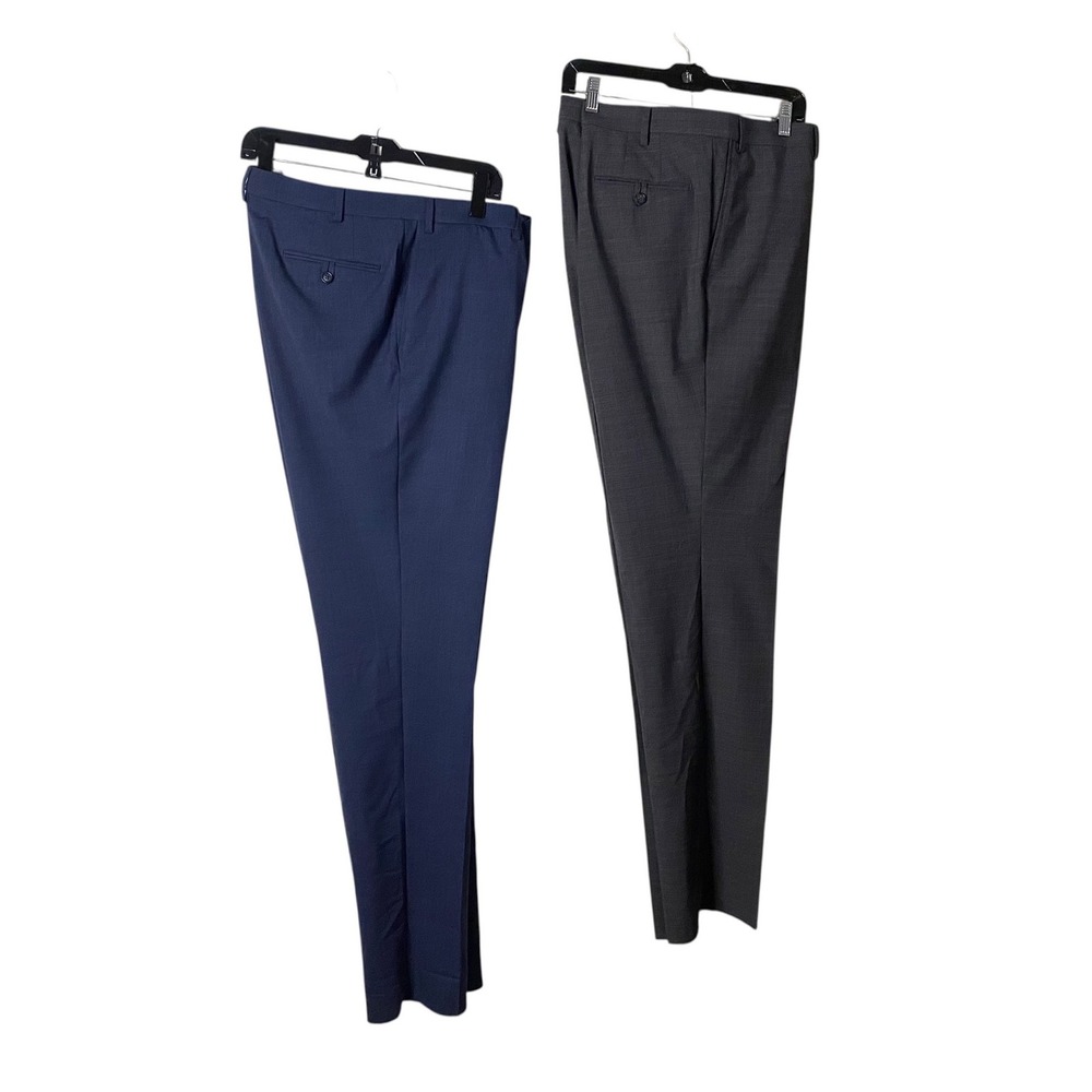 Cremieux Traveler Mens Dress Pants Bundle 42R Navy Charcoal Wool Blend New NWT - Picture 2 of 7